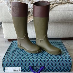 Tory Burch Women Shoes | leather and rubber rain boots/snow boots